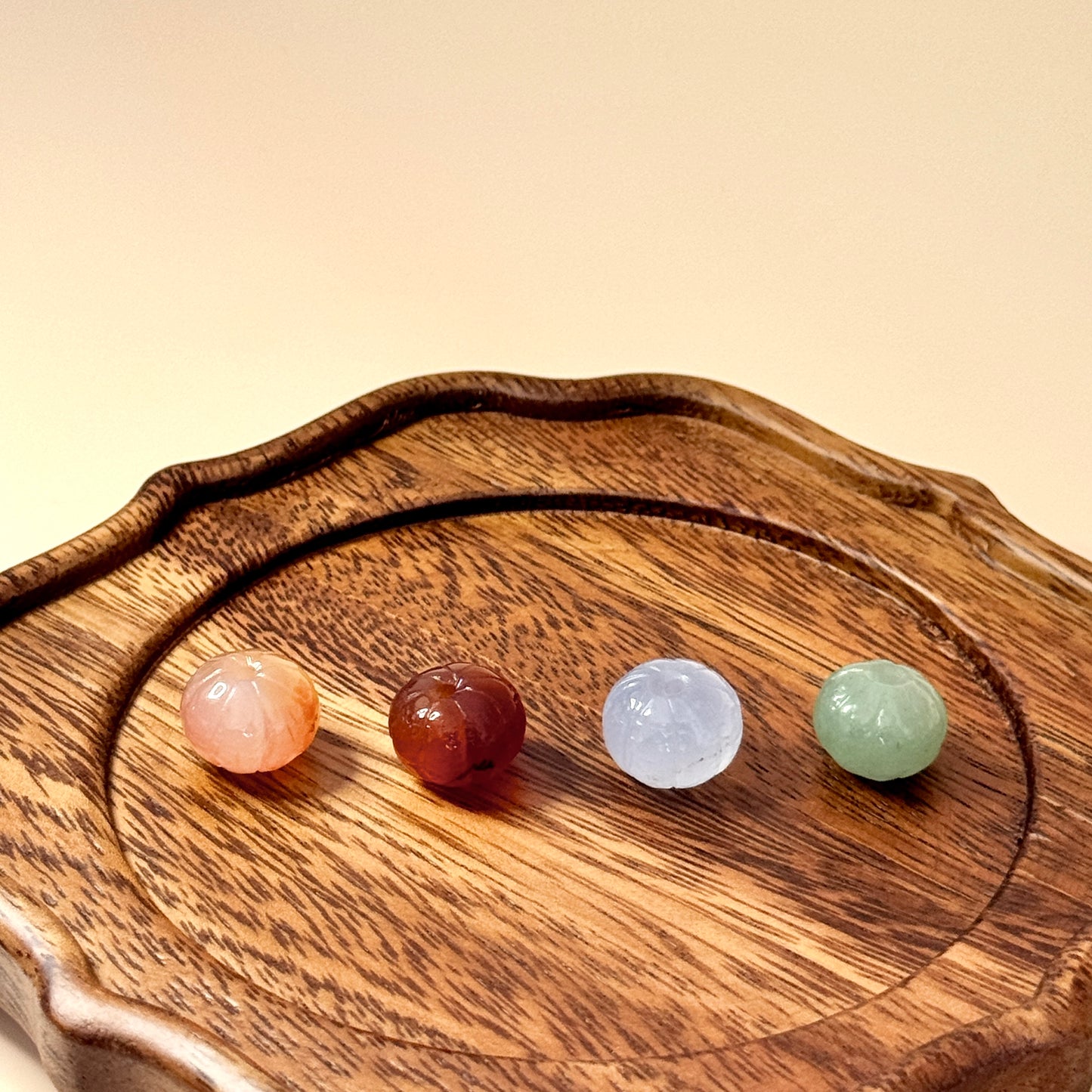 Citrus Charms 🍊- Hand-Carved Agate for Meditation & Gifting & DIY